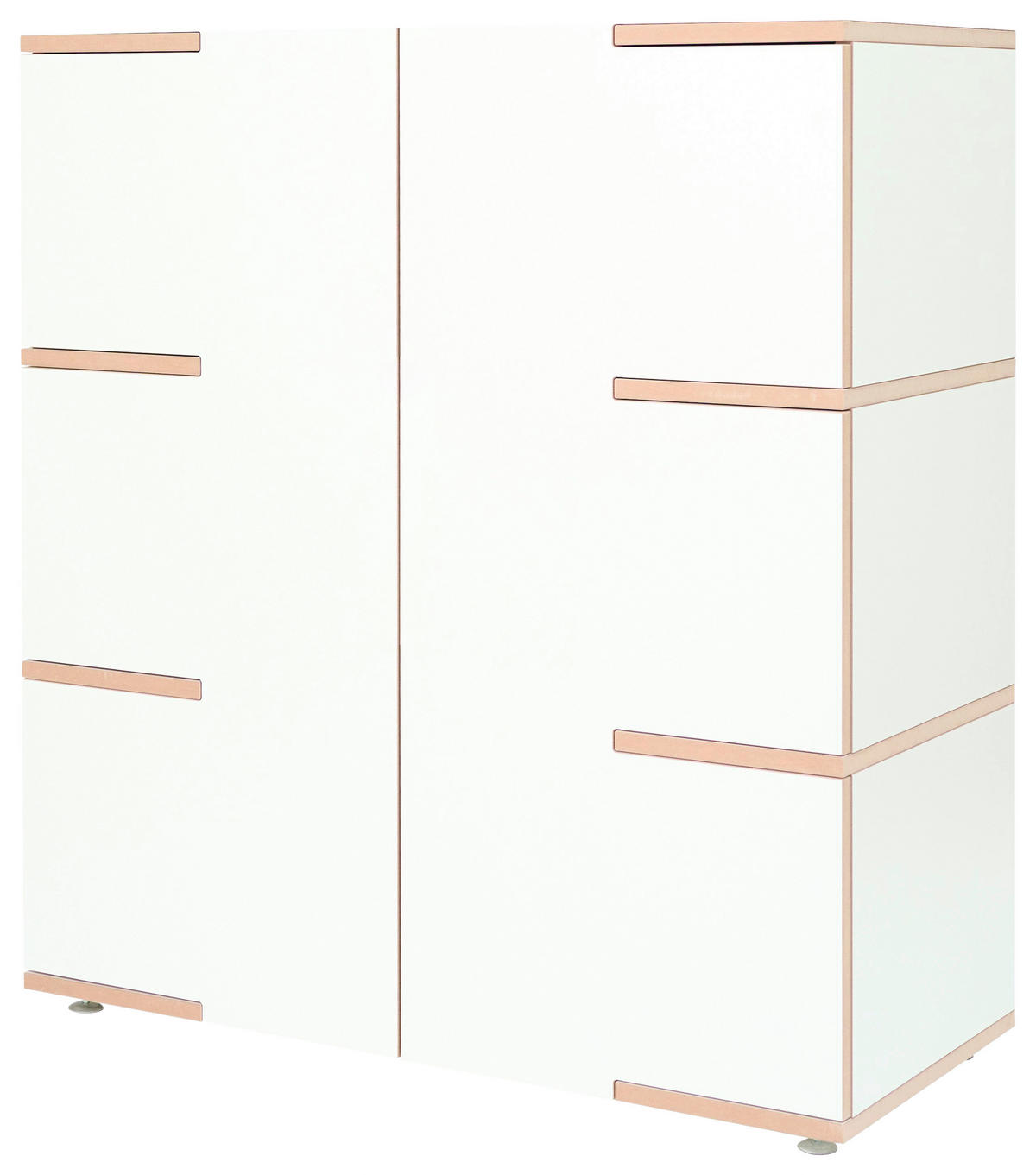KOMMODE  in 100/110/45 cm  - Buchefarben/Alufarben, Design, Holzwerkstoff (100/110/45cm) - Tojo