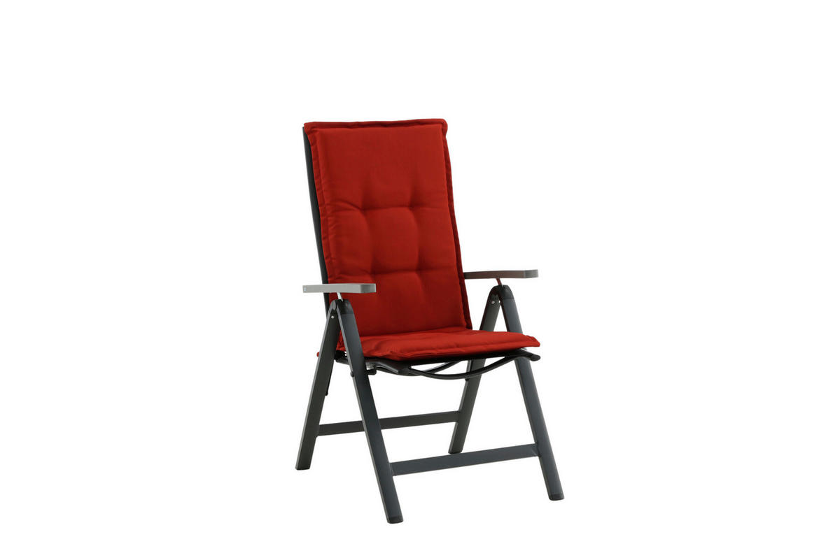 GARTENSITZKISSENSET Uni  - Rot, MODERN, Textil (116/5,5/46cm) - Gardenson