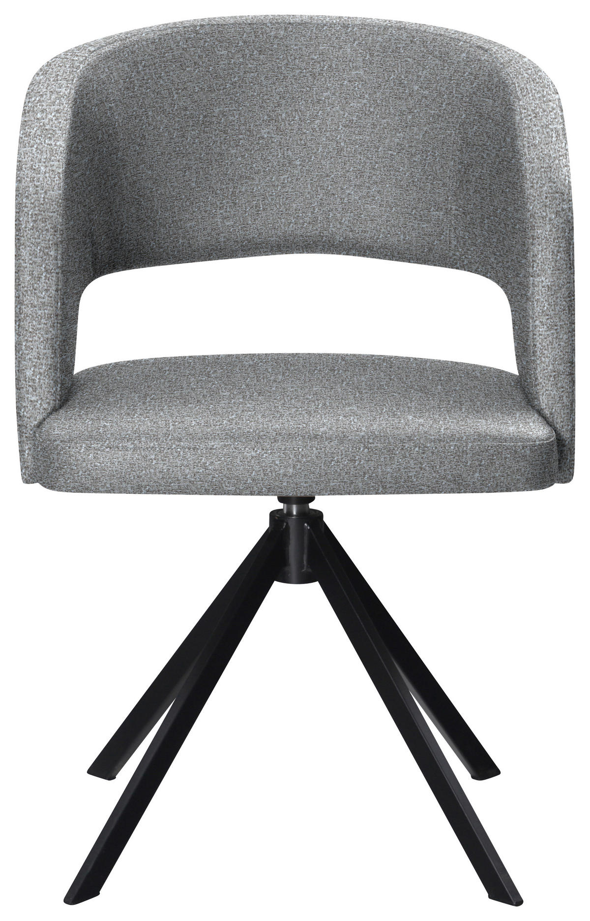 ARMLEHNSTUHL  in Stahl Samt  - Hellgrau/Schwarz, Konventionell, Textil/Metall (56/84/59cm) - Moderano