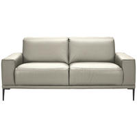 2-SITZER-SOFA in Echtleder Cappuccino  - Schwarz/Cappuccino, Design, Leder/Metall (180/82/92cm) - Johann Jakob