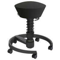 BÜROHOCKER Schwarz  - Schwarz, Basics, Kunststoff/Textil (55/45,66/55cm) - Aeris