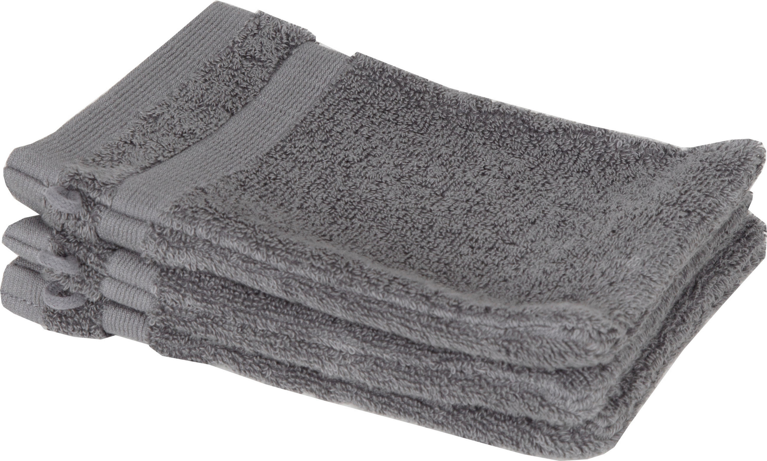 WASCHLAPPEN SW-Cuddly Anthrazit 3-teilig  - Anthrazit, Basics, Textil (16/21cm) - Schöner Wohnen