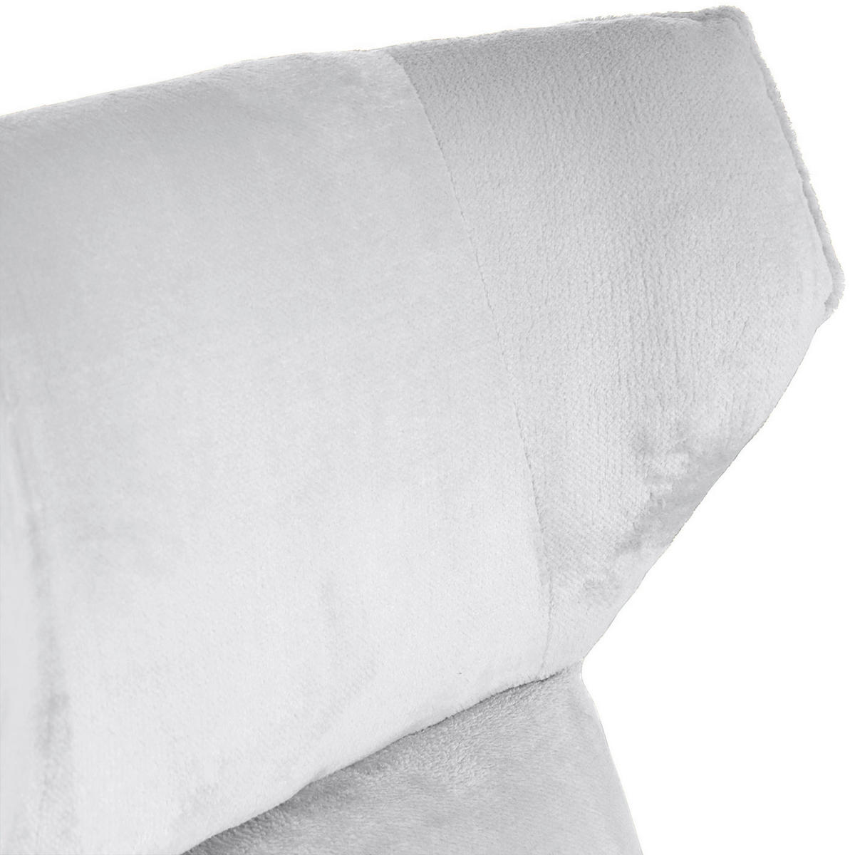 ÖRONLAPPSFÅTÖLJ i plysch vit  - vit/ljusblå, Klassisk, metall/textil (83/110/92cm) - MID.YOU