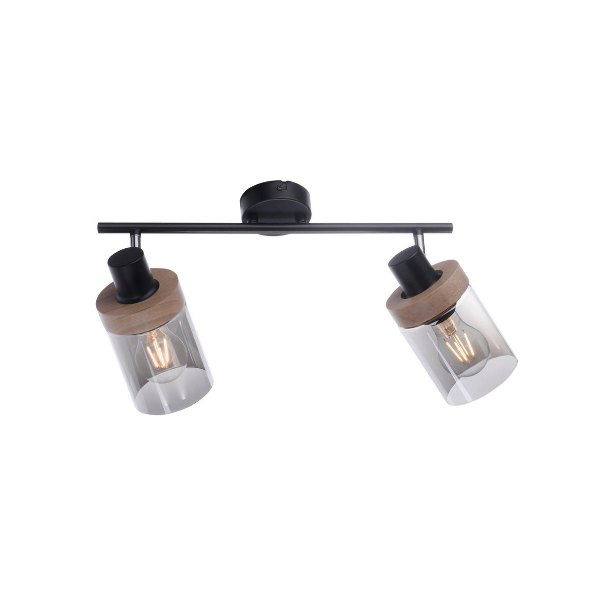 STRAHLER 64/30/24 cm   - Schwarz, Basics, Glas/Holz (64/30/24cm)