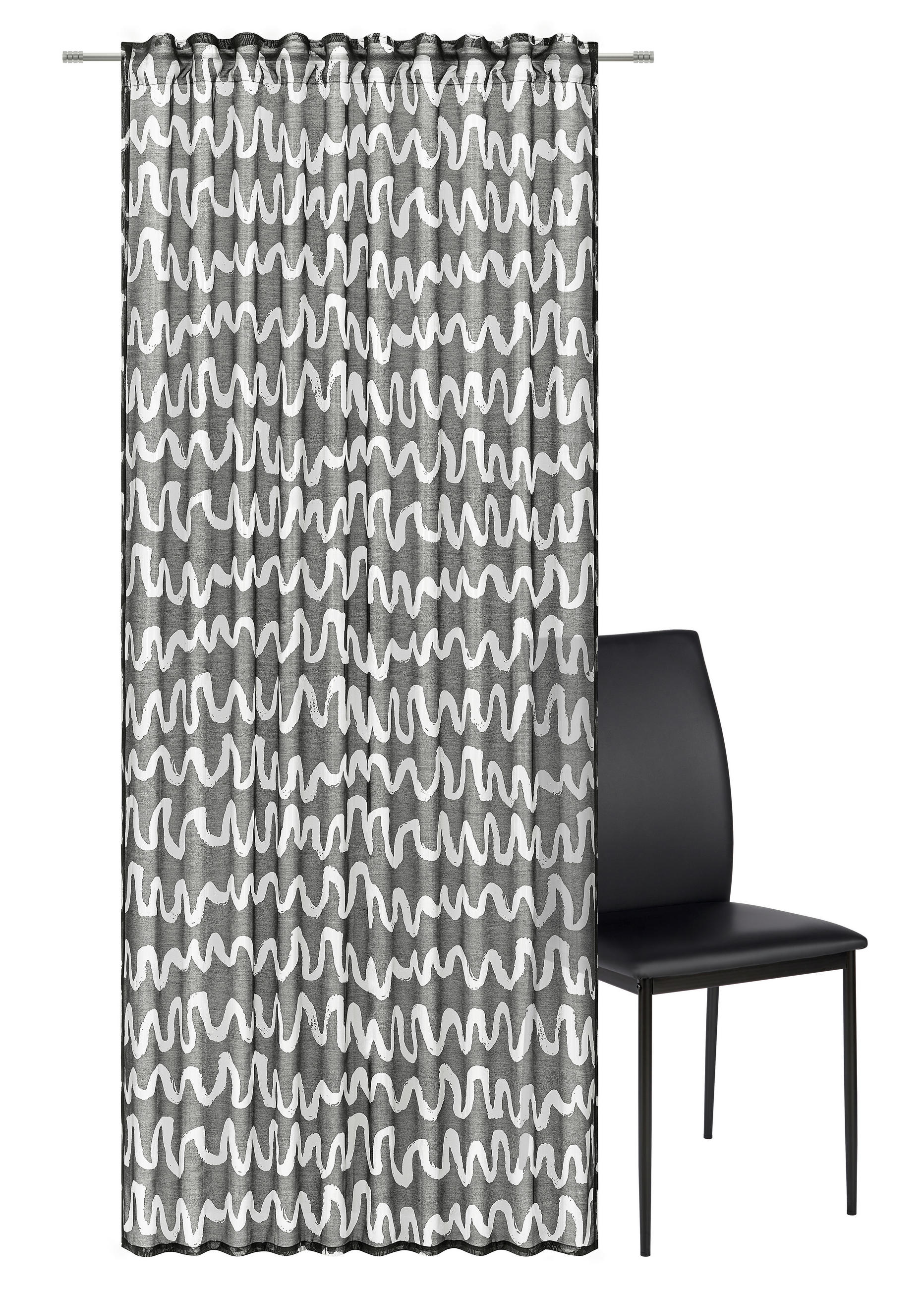 FERTIGVORHANG  halbtransparent  140/245 cm   - Schwarz, Design, Textil (140/245cm) - Esposa