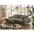 ECKSOFA in Feincord Gelb  - Gelb/Schwarz, Design, Textil/Metall (177/253cm) - Dieter Knoll