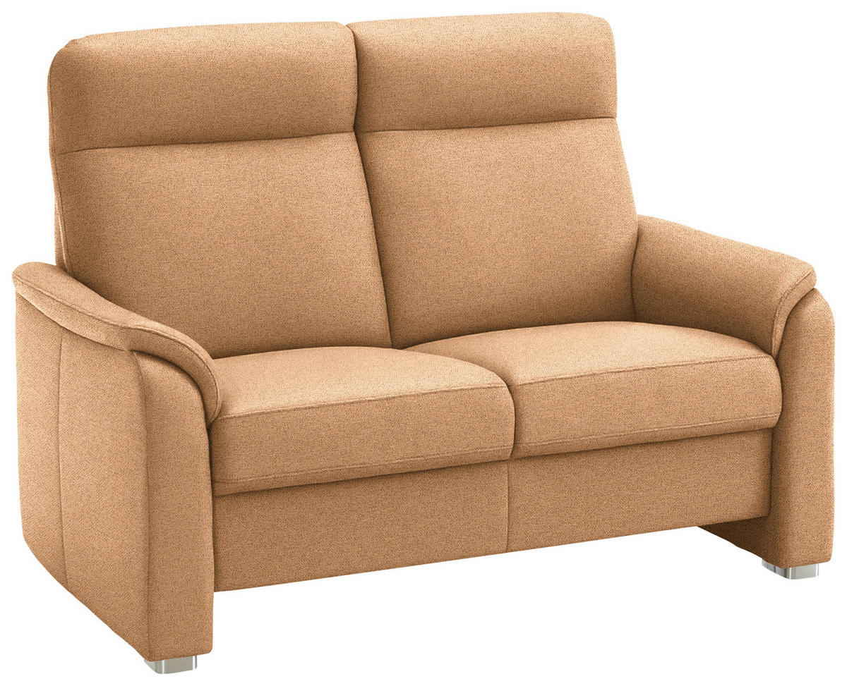 2-SITZER-SOFA  in Flachgewebe Gelb  - Gelb/Alufarben, KONVENTIONELL, Textil/Metall (156/107/95cm) - Beldomo Comfort