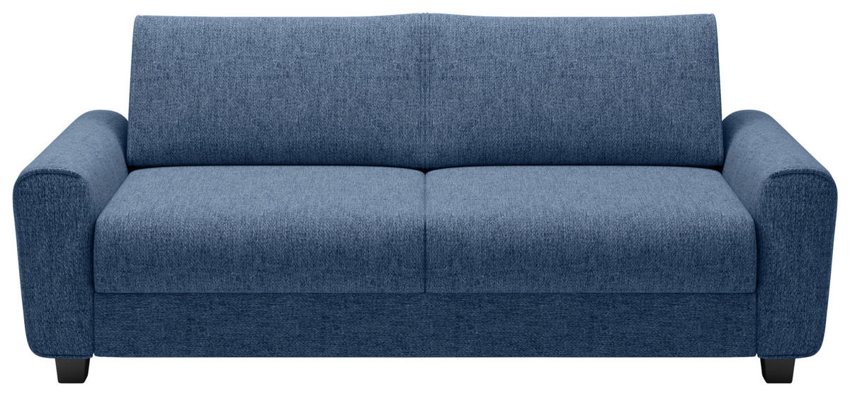 SCHLAFSOFA in Webstoff Dunkelblau  - Schwarz/Dunkelblau, Design, Kunststoff/Textil (203/69-82/99cm) - Welnova