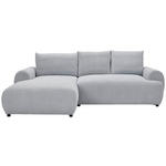 ECKSOFA Grau Webstoff  - Schwarz/Grau, MODERN, Kunststoff/Textil (175/265cm) - Carryhome