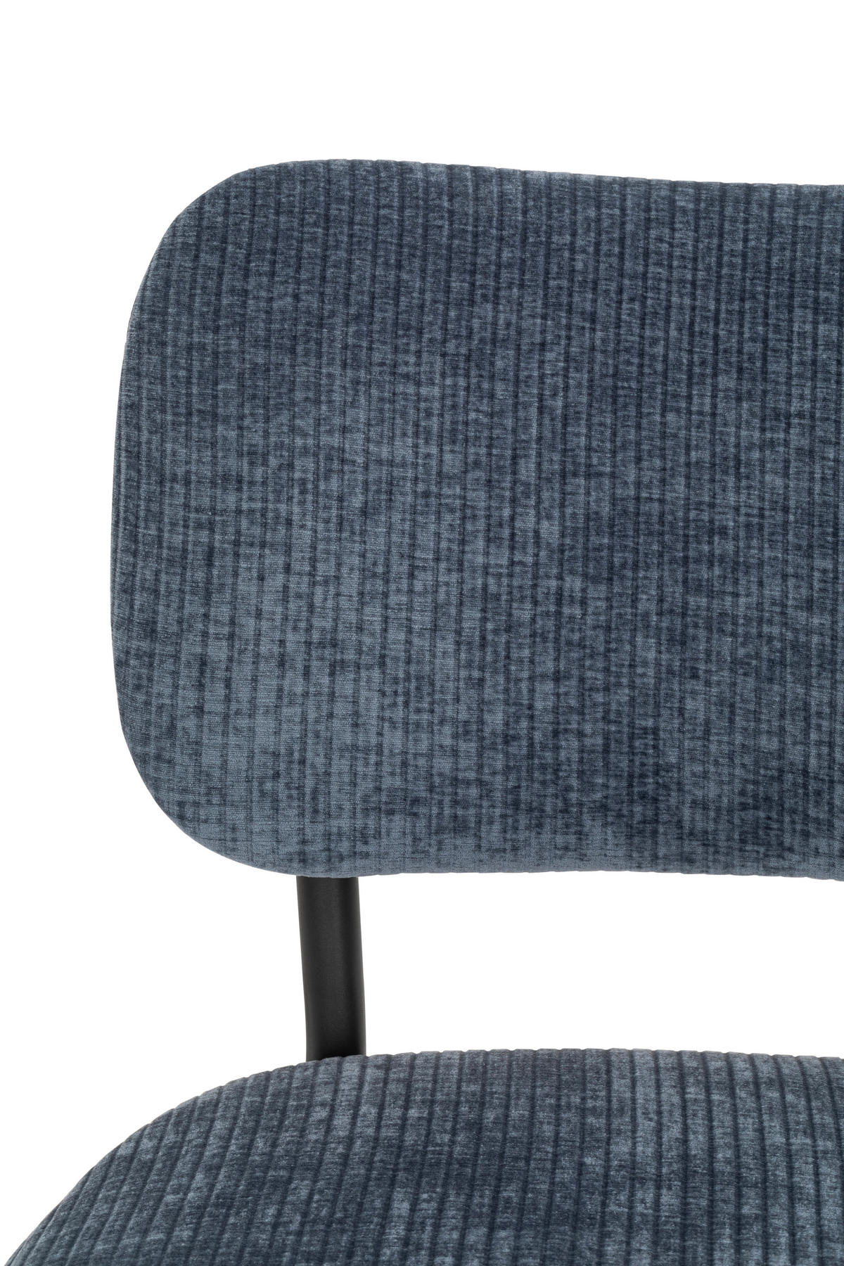 SESSEL in Cord Blau  - Blau/Schwarz, Design, Textil/Metall (62/76/65,5cm) - P & B