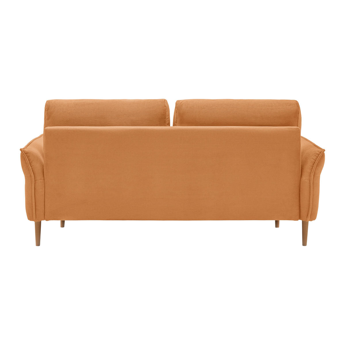 3-SITZER-SOFA Cord Orange  - Naturfarben/Orange, Modern, Holz/Textil (183/85/92cm) - MID.YOU