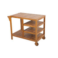 GARTEN-SERVIERWAGEN  - Schwarz/Akaziefarben, Basics, Holz (54,5/75/89cm) - Gardenson
