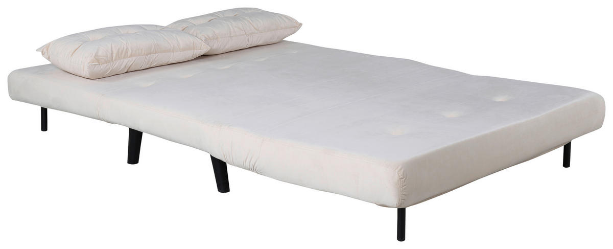 SCHLAFSOFA in Textilgeflecht Creme  - Creme, Design, Textil/Metall (120/88/80cm) - Livetastic