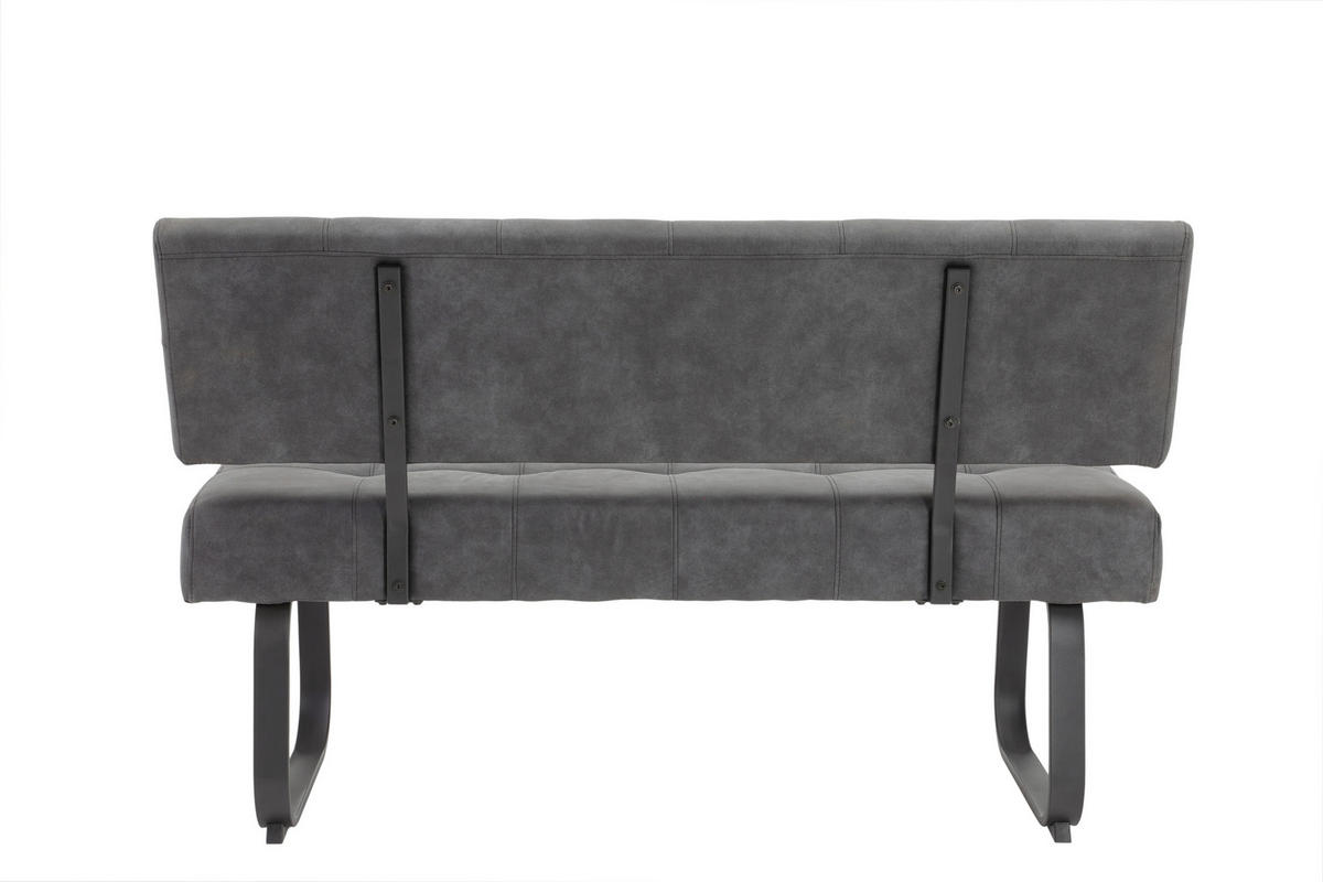 TISCHGRUPPE in Metall, Textil, Holzwerkstoff Anthrazit, Alteiche  - Alteiche/Anthrazit, MODERN, Holzwerkstoff/Textil (120 - 160/76/80cm) - MID.YOU