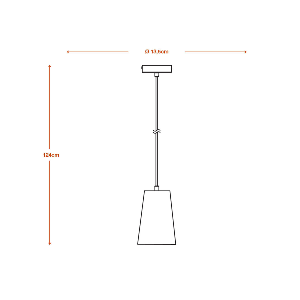 PENDELLEUCHTE 13,5/124 cm  - Weiß, Natur, Stein/Metall (13,5/124cm) - Ledvance
