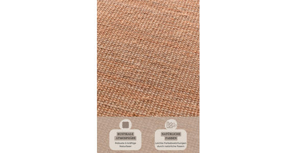 JUTETEPPICH 80/150 cm Bouclé  - Goldfarben, Basics, Textil (80/150cm) - Linea Natura