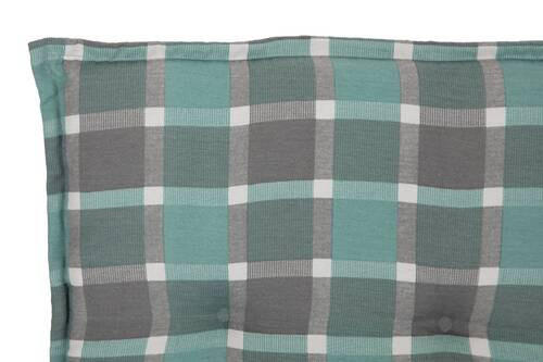 RELAXSESSELAUFLAGE Karo  - Türkis/Grau, Design, Textil (171/50/6cm) - Gardenson