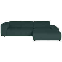 ECKSOFA HANNAH Grün Cord  - Schwarz/Grün, Design, Kunststoff/Textil (304/200cm) - MID.YOU