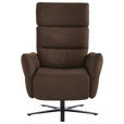 RELAXSESSEL in Leder Braun  - Schwarz/Braun, Design, Leder/Metall (82/119/85cm) - Dieter Knoll
