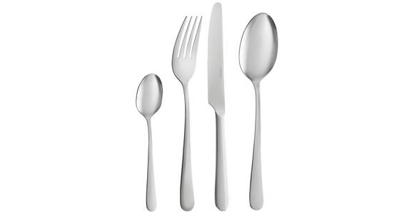 BESTECKSET 24-teilig - Edelstahlfarben, Basics - Homeware