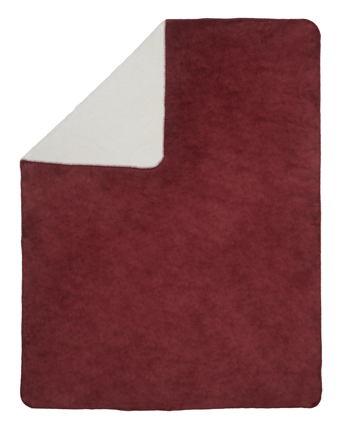 PLÉD, 150/200 cm - bílá/bordeaux, Basics, plast (150/200cm) - Novel
