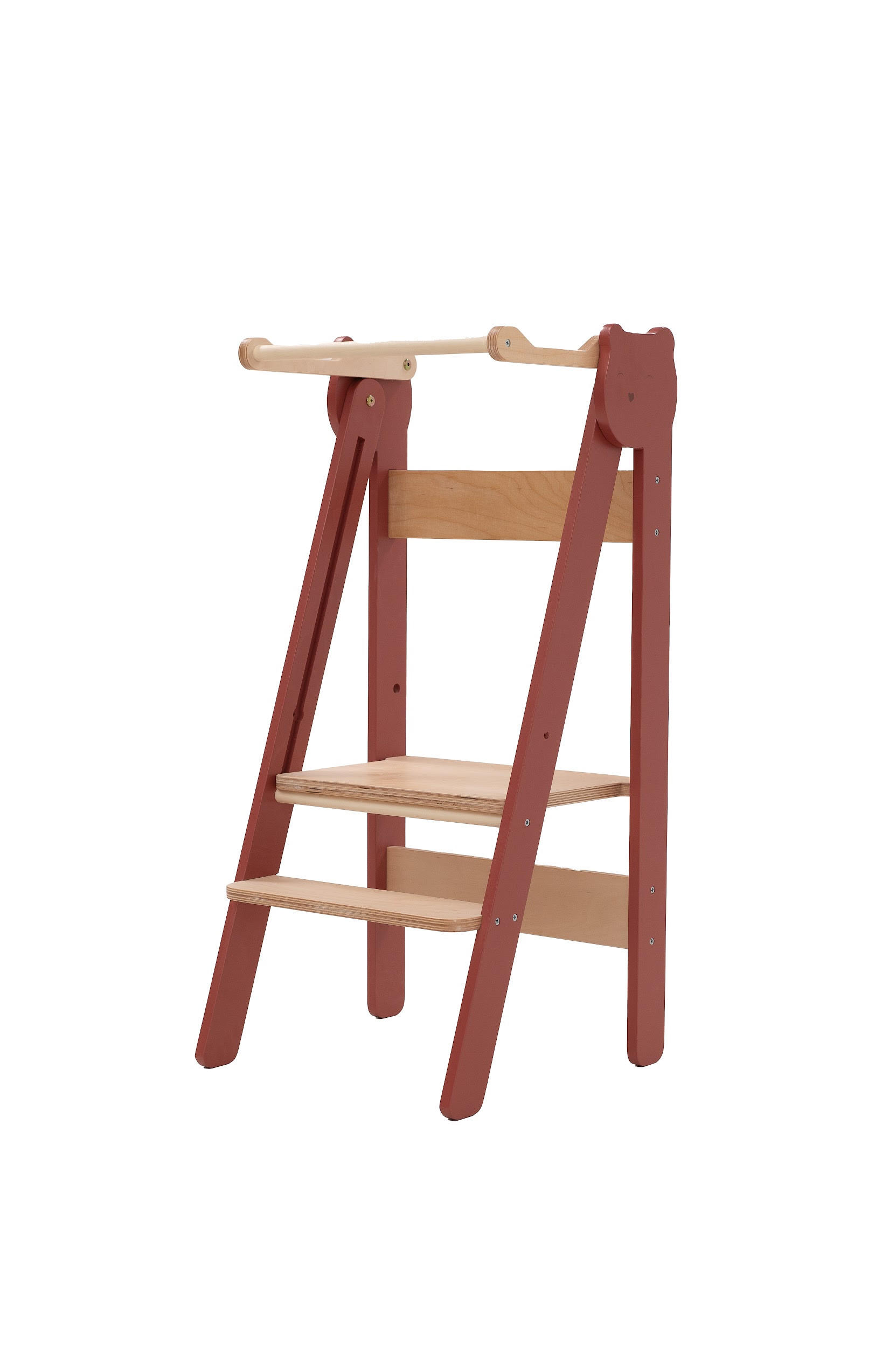 LERNTURM  - Rot/Naturfarben, Basics, Holz (38/90/40cm)