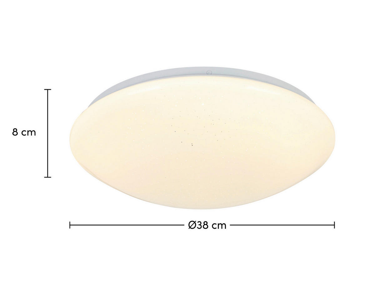 STROPNA LED-SVETILKA   24 W 2600 lm 3000-6500 K 220-240 V  - bela, Basics, kovina/umetna masa (38/8cm) - Boxxx