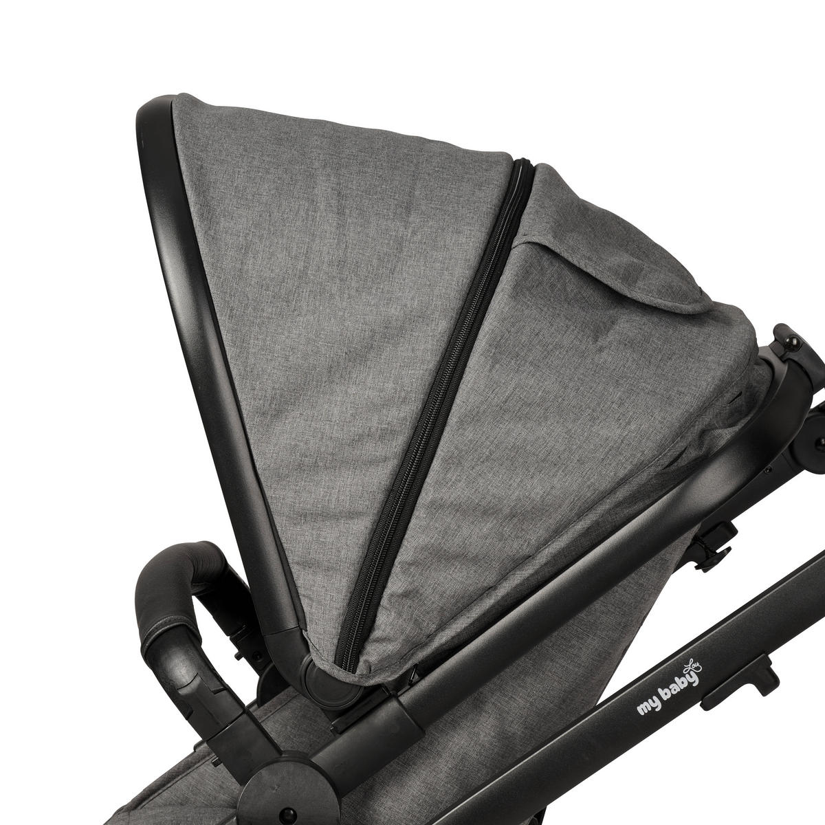 KINDERWAGENSET  Korfu   - Dunkelgrau/Schwarz, Basics, Kunststoff/Textil - My Baby Lou