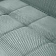 ECKSOFA  in Cord Mintgrün Rücken echt, Sitzvorzug  295/165 cm  - Schwarz/Mintgrün, KONVENTIONELL, Textil/Metall (295/165cm) - Carryhome