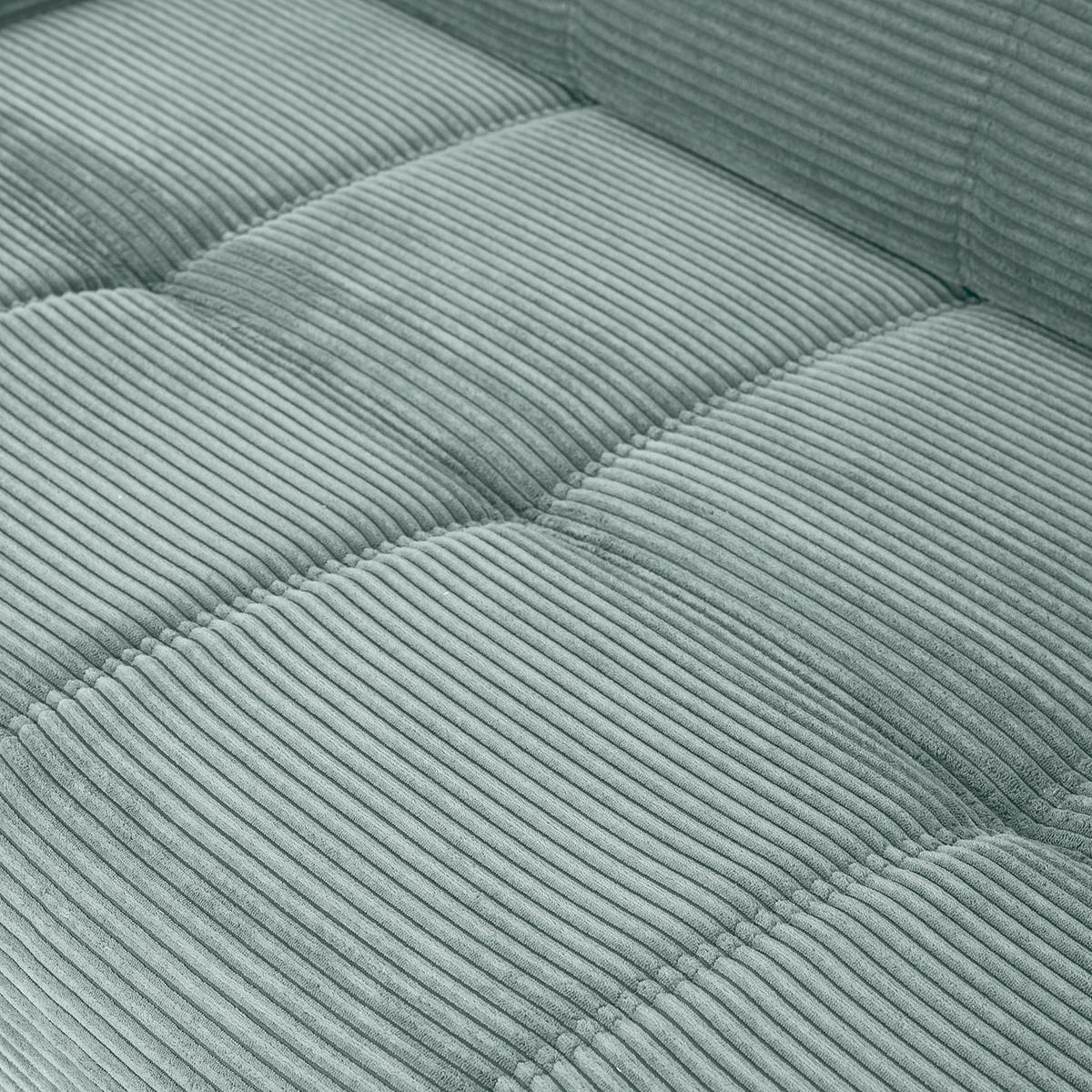 ECKSOFA  in Cord Mintgrün  295/165 cm  - Schwarz/Mintgrün, KONVENTIONELL, Textil/Metall (295/165cm) - Carryhome