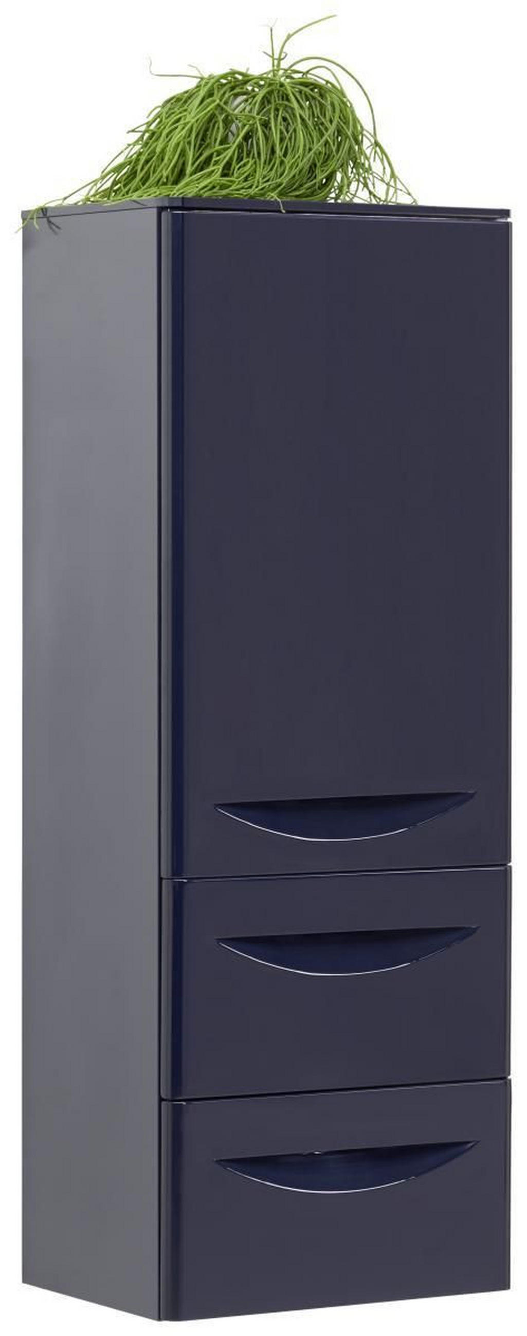 MIDISCHRANK 45/121/33 cm  - Blau, Design, Glas/Holzwerkstoff (45/121/33cm) - Sadena