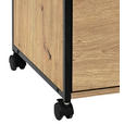 ROLLCONTAINER Schwarz, Eiche Artisan  - Schwarz/Eiche Artisan, Design, Holzwerkstoff/Kunststoff (43/66/45cm) - Carryhome