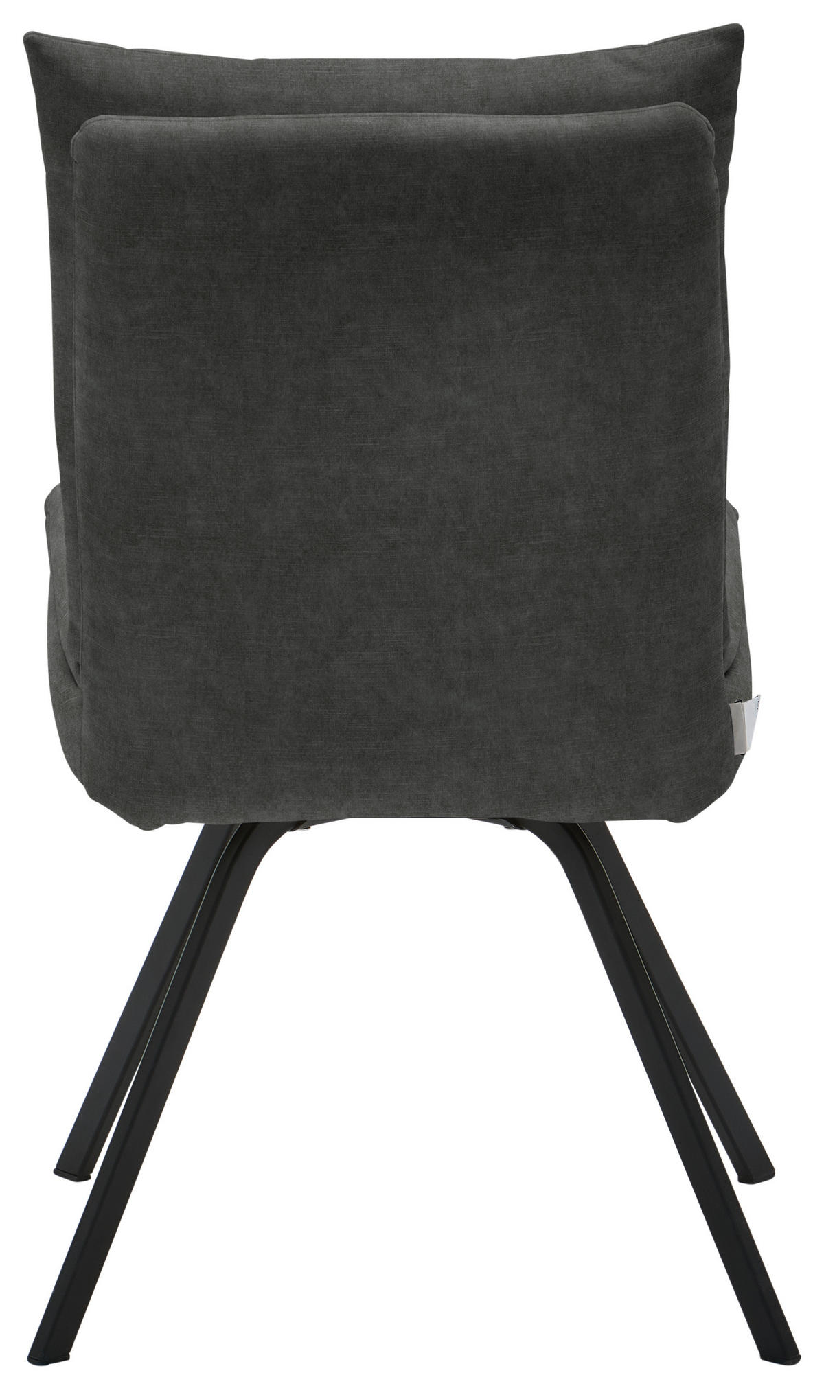 STUHL  in Velours Textil  - Anthrazit/Schwarz, Design, Textil/Metall (50/84/68cm) - Welnova