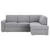 ECKSOFA in Webstoff Grau  - Schwarz/Grau, Konventionell, Kunststoff/Textil (224/165cm) - Xora