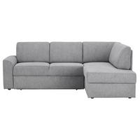 ECKSOFA in Webstoff Grau  - Schwarz/Grau, Konventionell, Kunststoff/Textil (224/165cm) - Xora