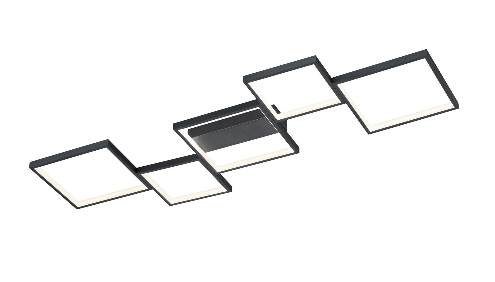 LED-DECKENLEUCHTE     - Weiss/Schwarz, Basics, Kunststoff/Metall (120,5/6,0/48,5cm) - Trio Leuchten