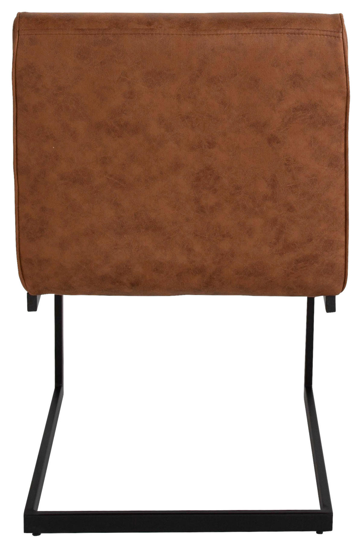 SCHWINGSTUHL-SET 2 Stück  in Mikrofaser  - Cognac, KONVENTIONELL, Textil/Metall (53/81/61cm) - MID.YOU