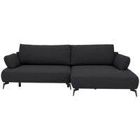 ECKSOFA Struktur Anthrazit  - Anthrazit/Schwarz, Design, Textil/Metall (284/186cm) - Lomoco