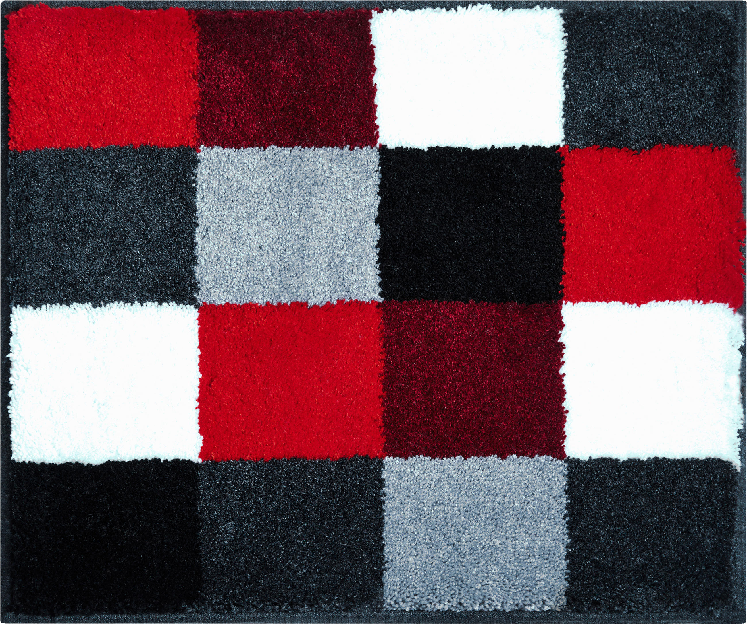 Grund Badteppich Bona Rot, Schwarz, Weiß 50x60 cm