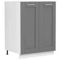 KÜCHENUNTERSCHRANK 60/82/46 cm  in Anthrazit, Weiss  - Weiss/Anthrazit, Trend, Holzwerkstoff/Kunststoff (60/82/46cm) - MID.YOU
