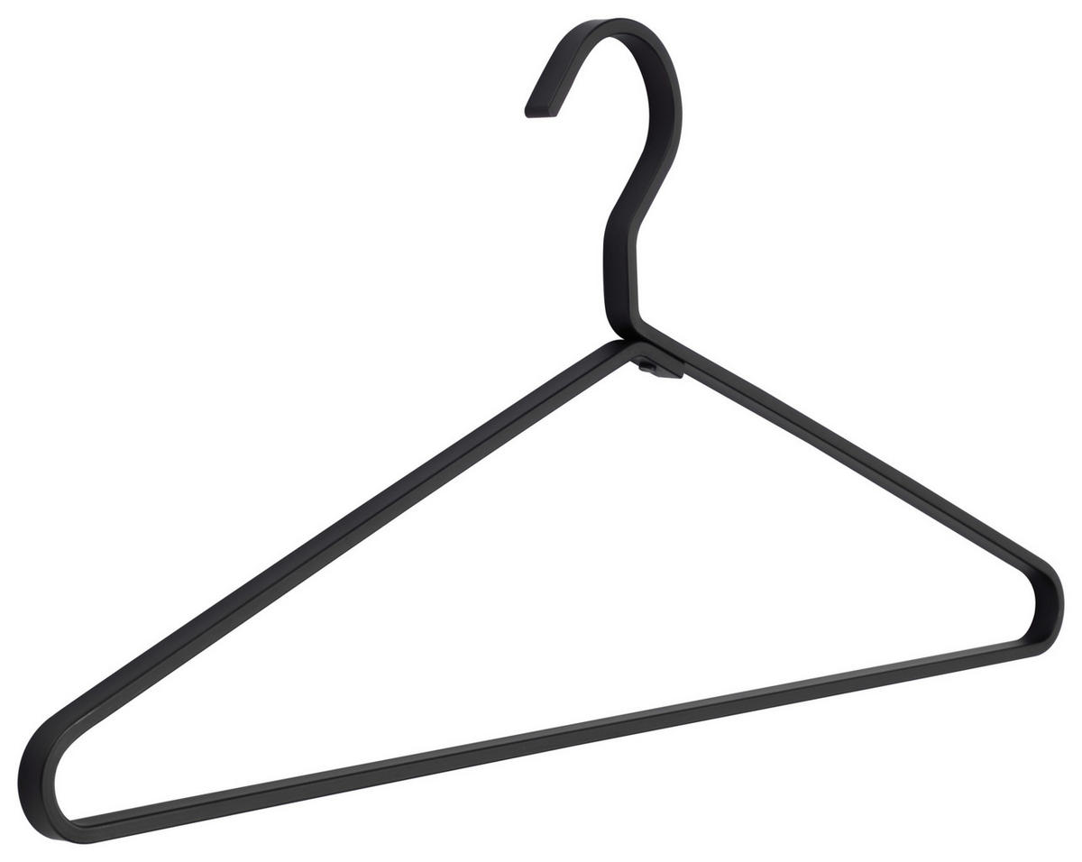 KLEIDERBÜGELSET 2-TEILIG 44 cm Metall  - Schwarz, Design, Metall (44cm)