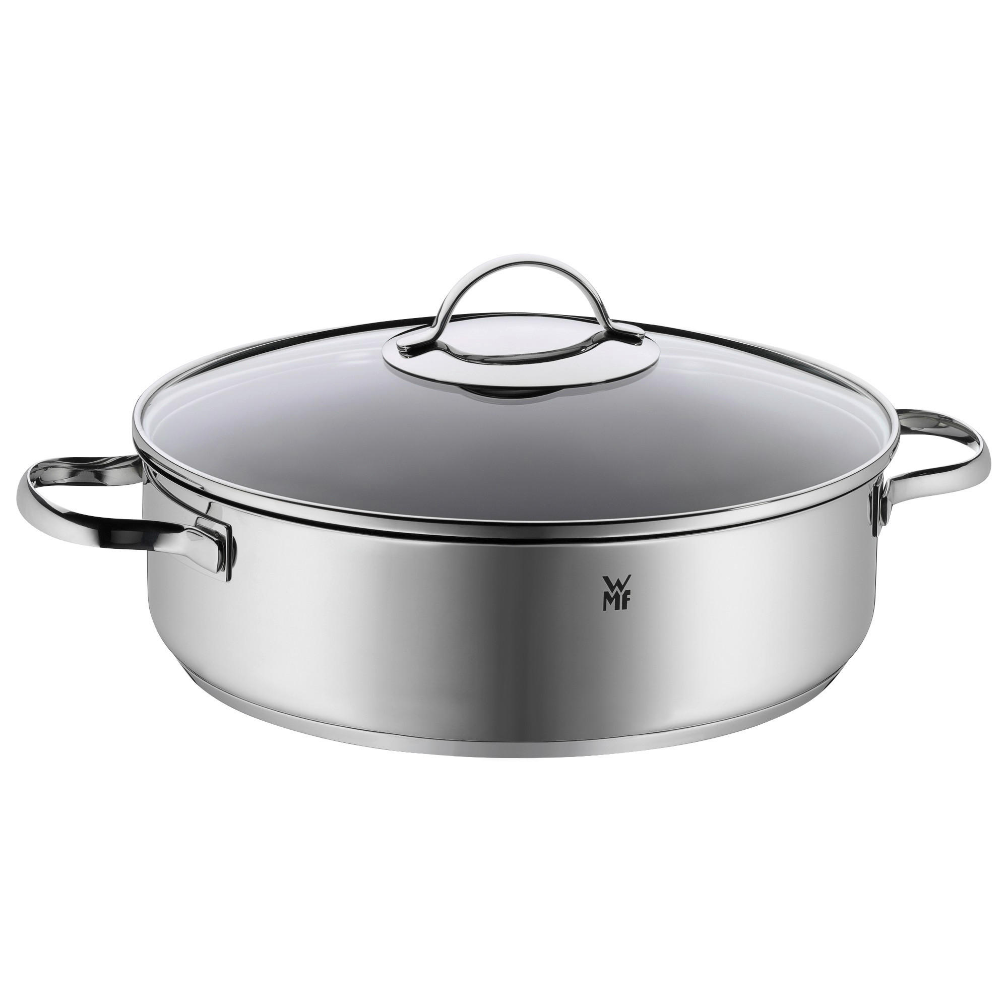 PÁROLÓSERPENYŐ 28 cm  - nemesacél/átlátszó, Design, Üveg/fém (28cm) - WMF