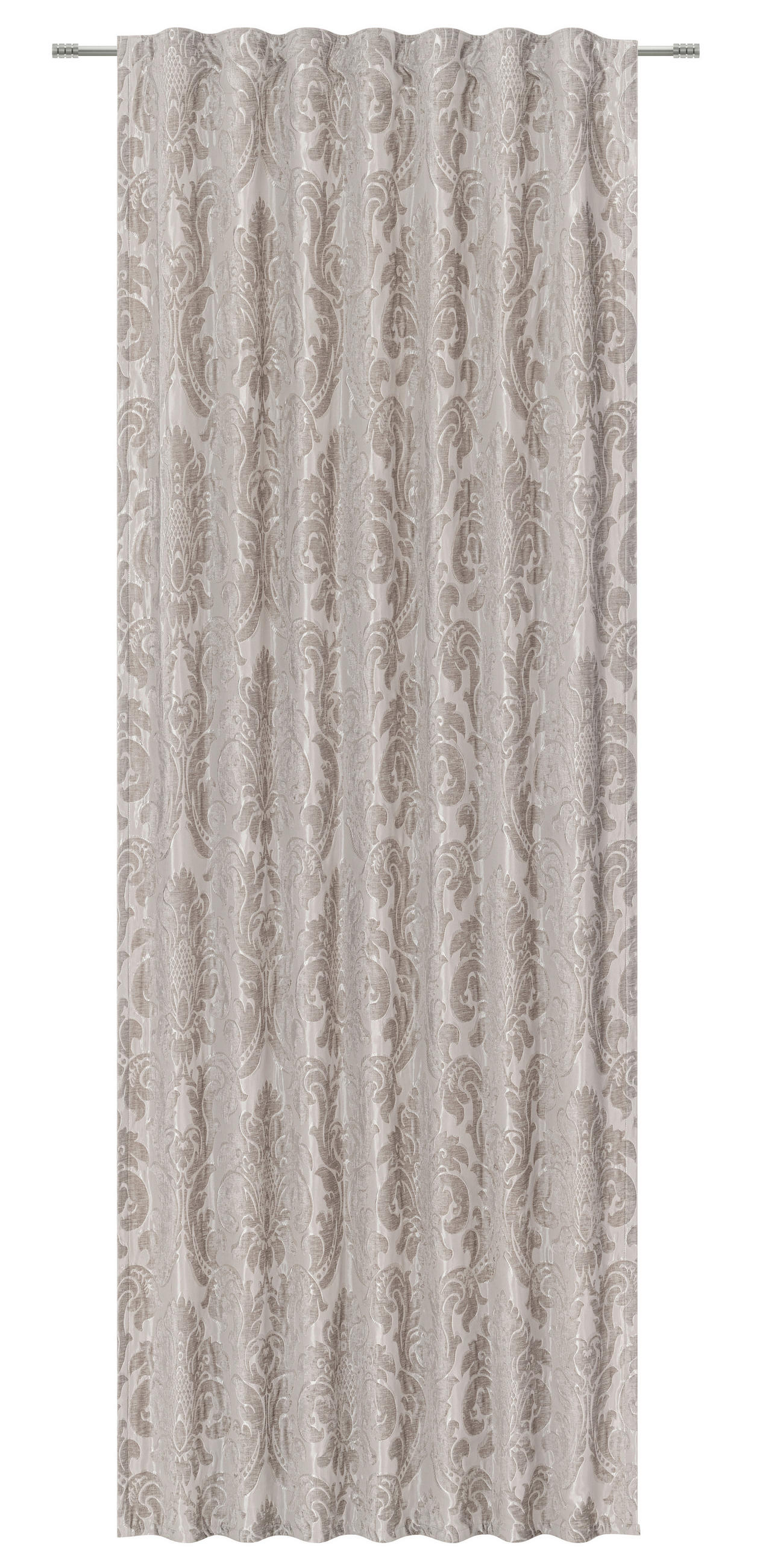 GARDINLÄNGD ej transparent sidengrå 260/140 cm