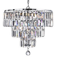 KRISTALL-HÄNGELEUCHTE 48/43 cm   - Chromfarben, KONVENTIONELL, Glas/Metall (48/43cm) - Searchlight