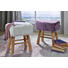 Hocker in Holz, Textil Grau, Naturfarben - Naturfarben/Grau, Trend, Holz/Textil (37/27/42cm) - Ambia Home Hocker in Holz, Textil Grau, Naturfarben - Naturfarben/Grau, Trend, Holz/Textil (37/27/42cm) - Ambia Home