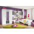 JUGENDZIMMER Brombeere, Weiß - Brombeere/Weiß, Design, Glas (351/197/237cm) - Boxxx