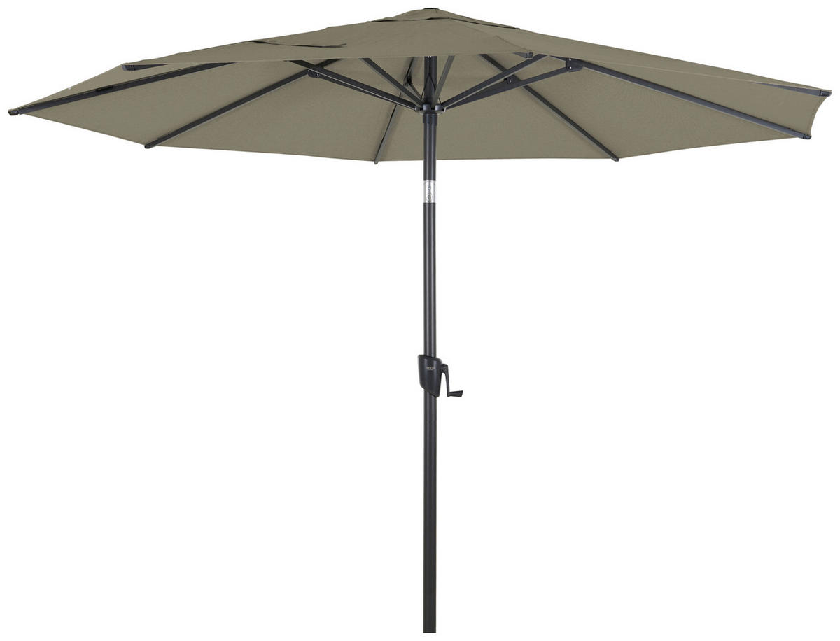 SONNENSCHIRM 300 cm Taupe  - Taupe/Anthrazit, MODERN, Textil/Metall (300/300cm) - Siena Garden