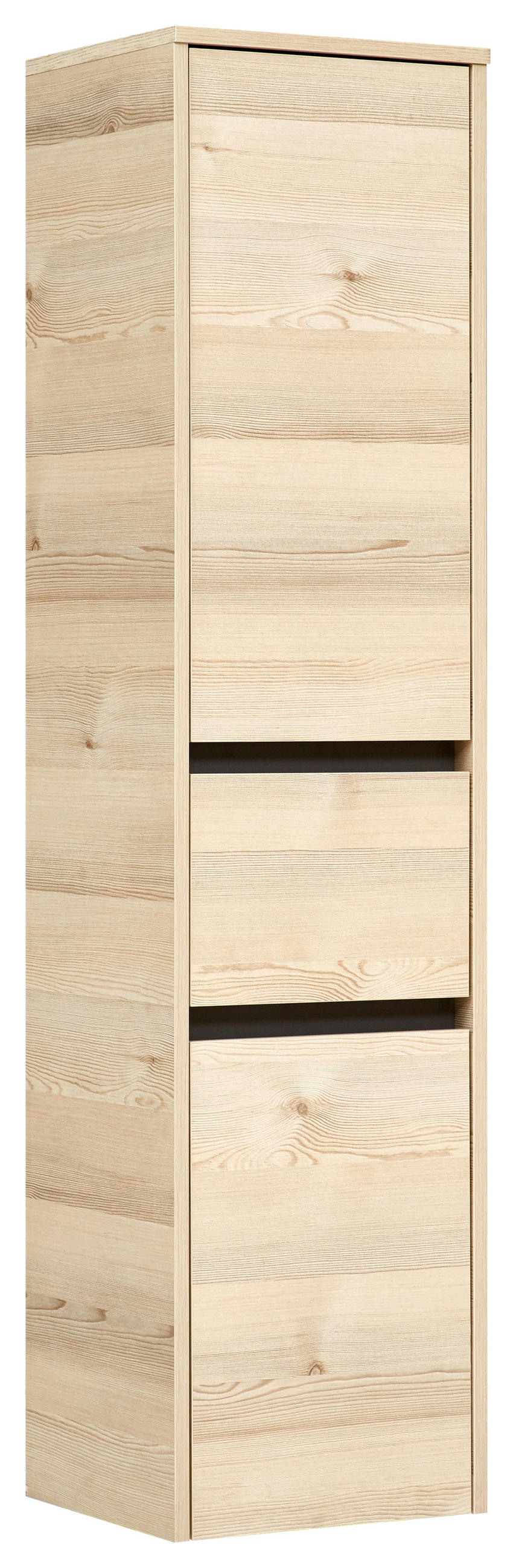 SREDNJE VISOKA OMARA 35/145,6/33 cm  - barve pinije/svetlo siva, Konvencionalno, steklo/leseni material (35/145,6/33cm) - Xora