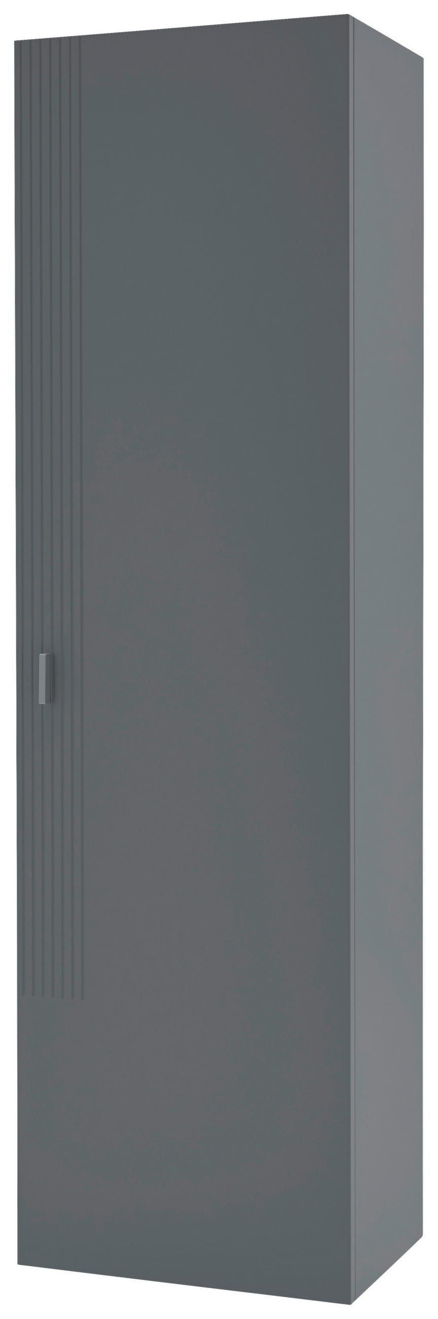 GARDEROBENSCHRANK  in 52/182/36 cm  - Alufarben/Grau, Design, Holzwerkstoff/Metall (52/182/36cm) - Dieter Knoll