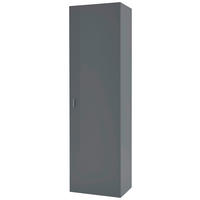 GARDEROBENSCHRANK 52/182/36 cm  - Alufarben/Grau, Design, Holzwerkstoff/Metall (52/182/36cm) - Dieter Knoll